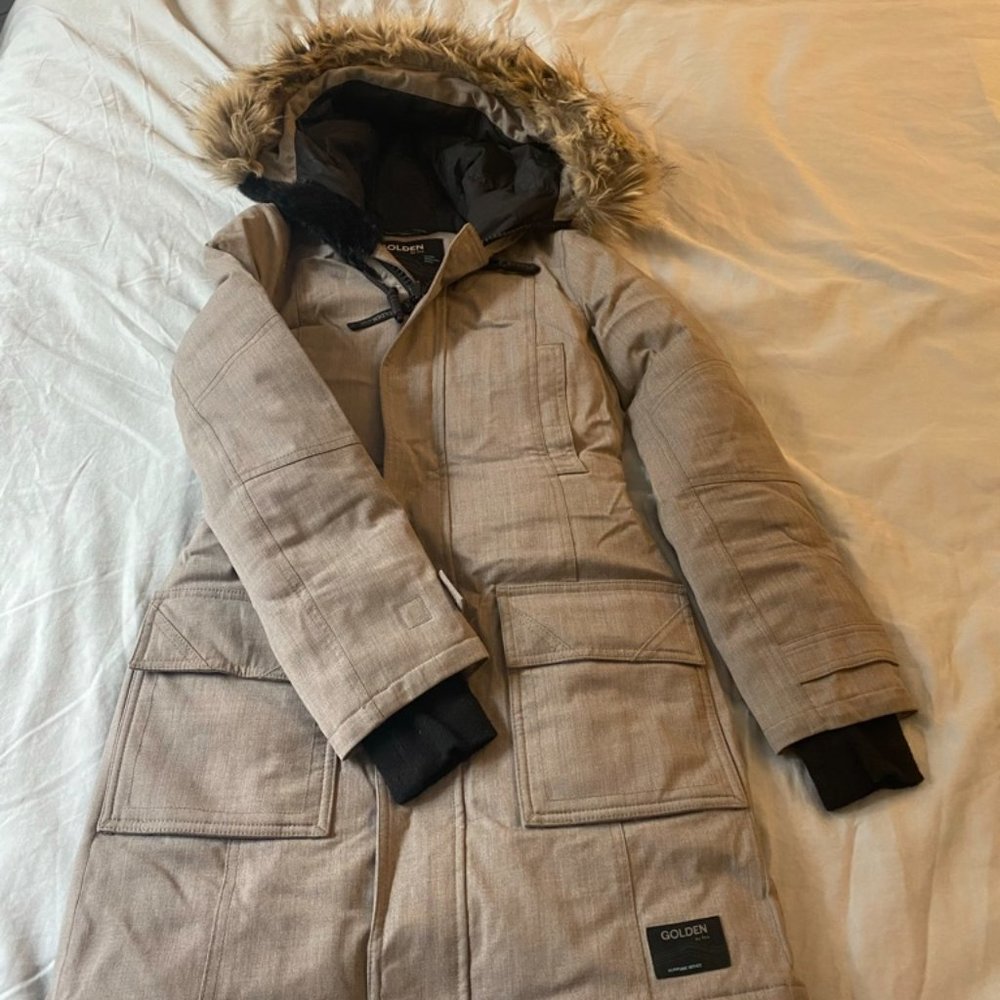 Aritzia Golden by TNA Parka in Grey XXS